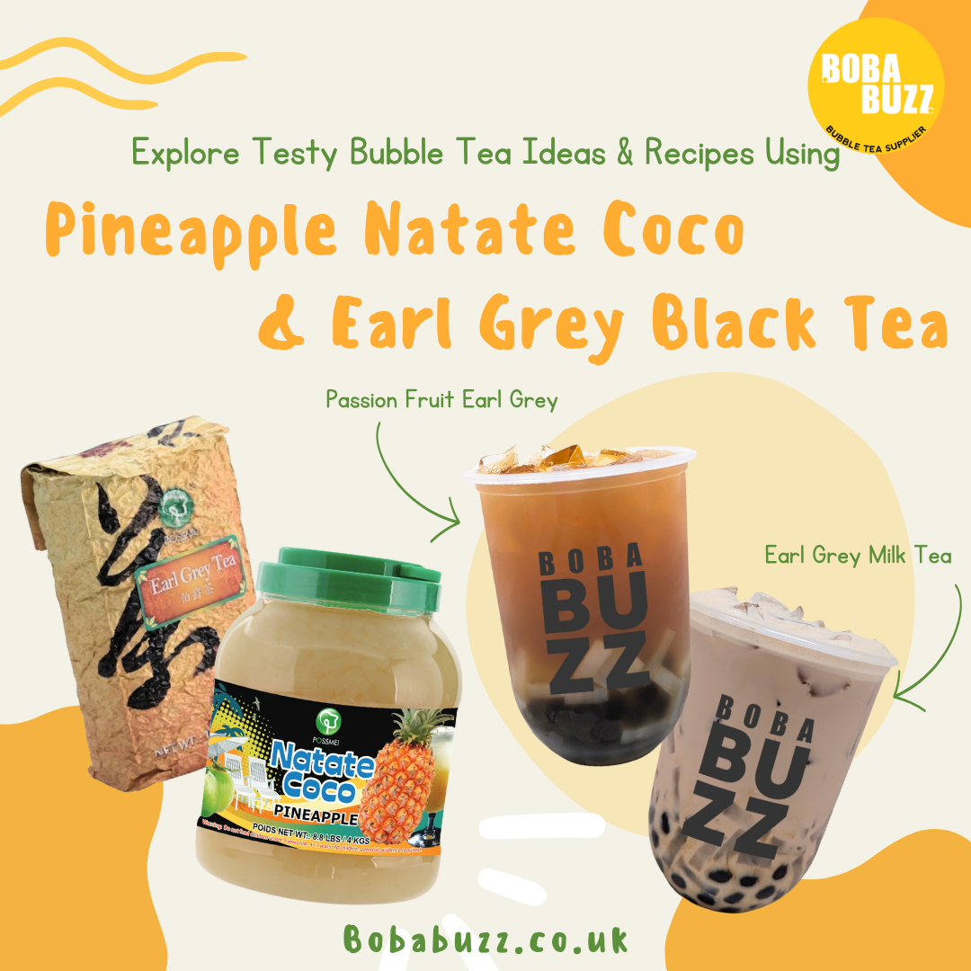 Discover the Unique Flavour of Pineapple Natate Coco Jelly with Earl Grey Black Tea - Bobabuzz