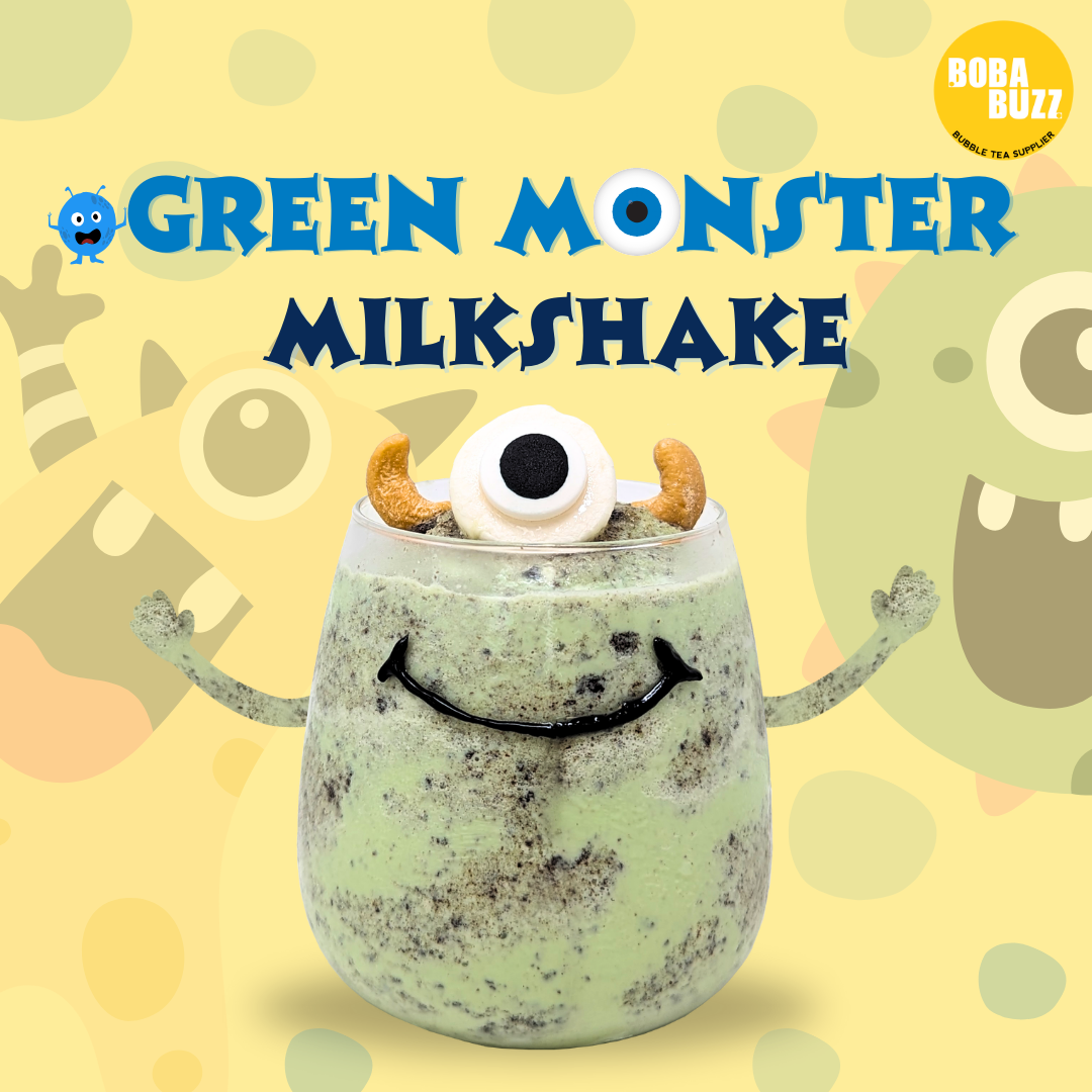 Halloween Drink - Green Monster Milkshake - Bobabuzz