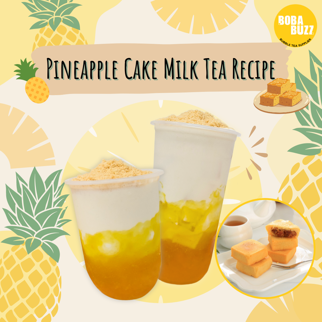 Pineapple Cake Milk Tea Recipe - Bobabuzz