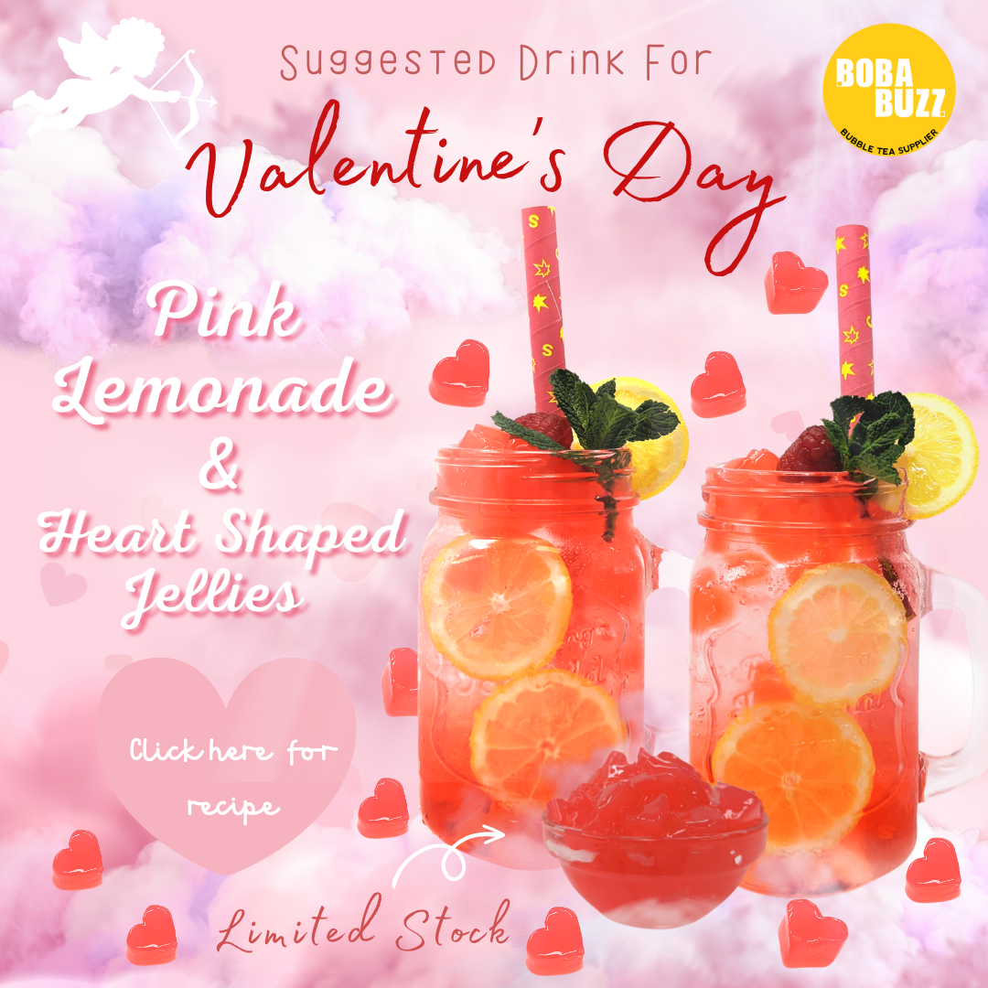 Valentine's day Drink Idea - Pink Lemonade - Bobabuzz