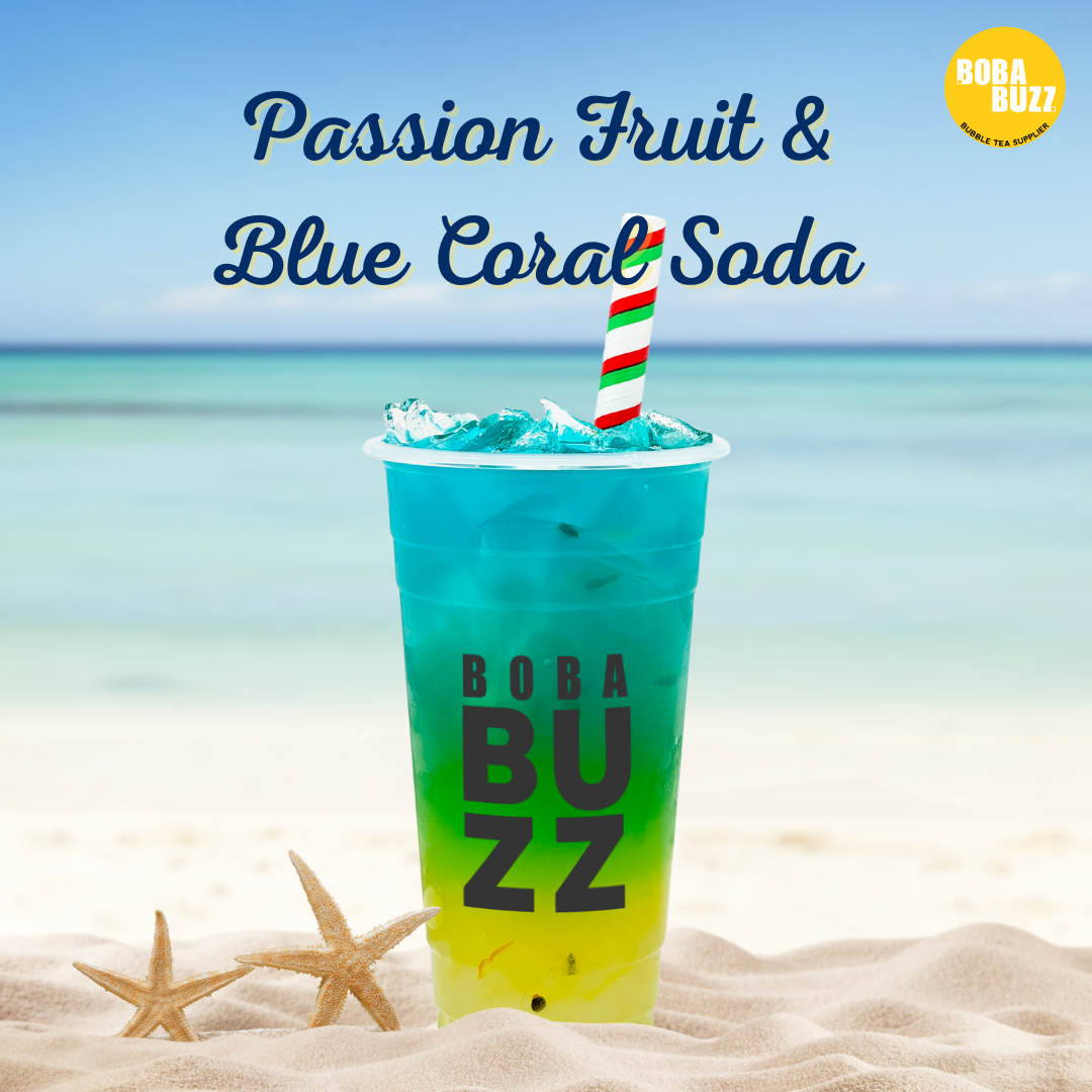 Passion Fruit & Blue Coral Soda Recipe - Bobabuzz