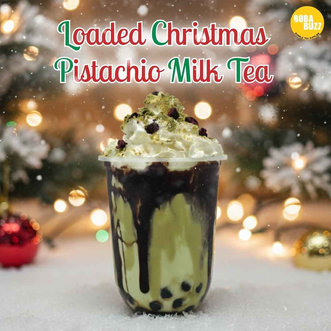 Loaded Christmas Pistachio Milk Tea: The Ultimate Festive Bubble Tea Recipe