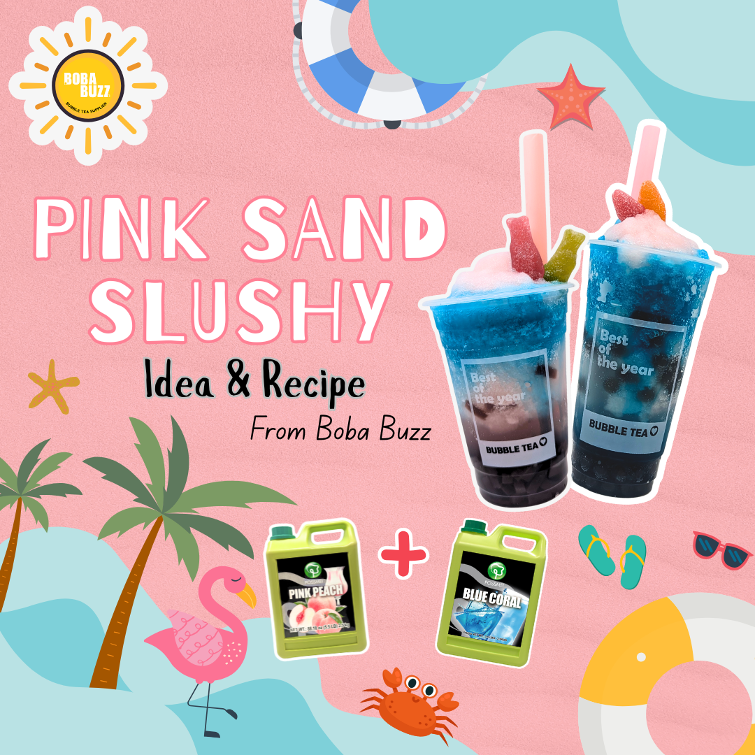 🌴 New Summer Sensation – Pink Sand Slushy: A Must-Have Bubble Tea Recipe Summer 2025!