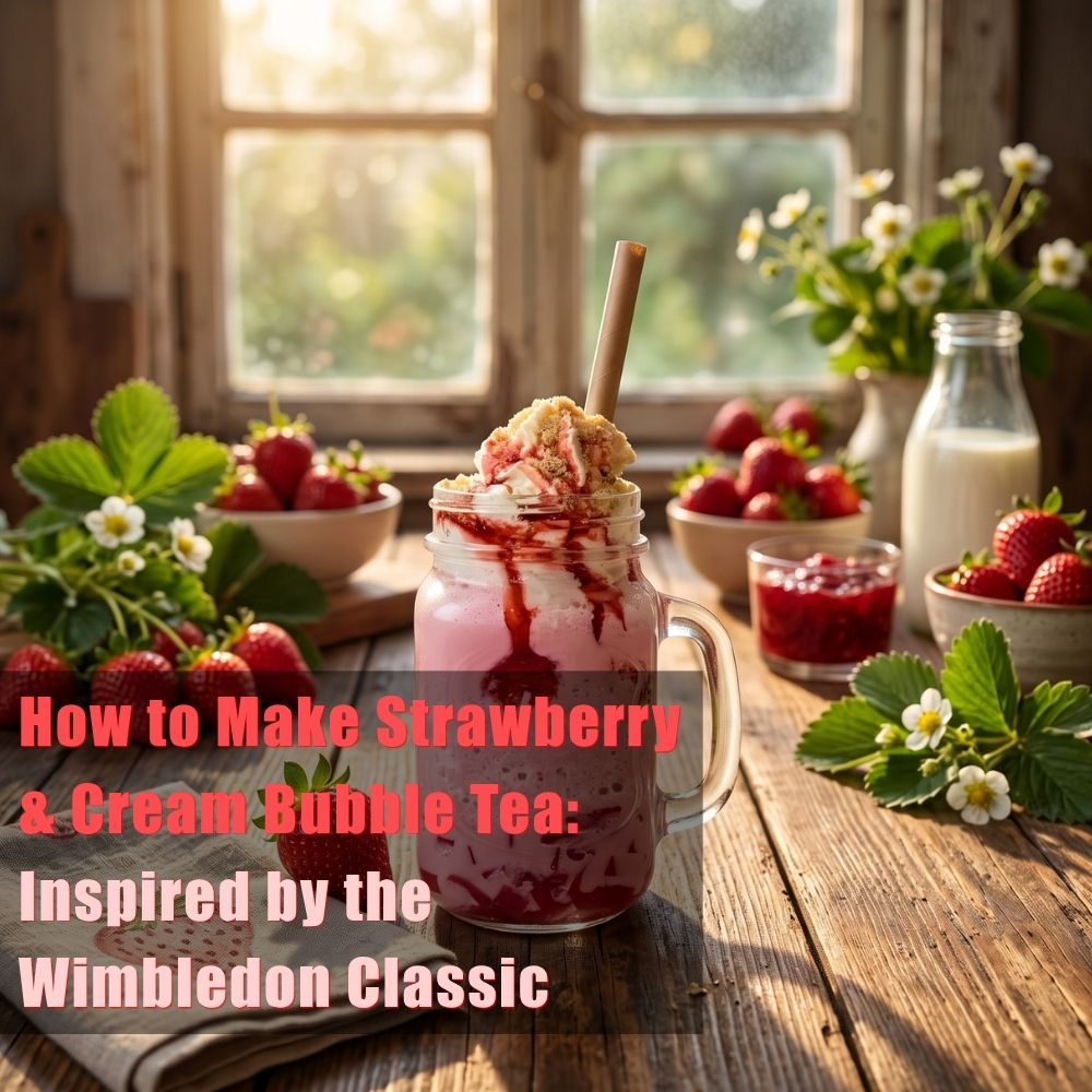 How to Make Strawberry & Cream Bubble Tea: Inspired by the Wimbledon Classic