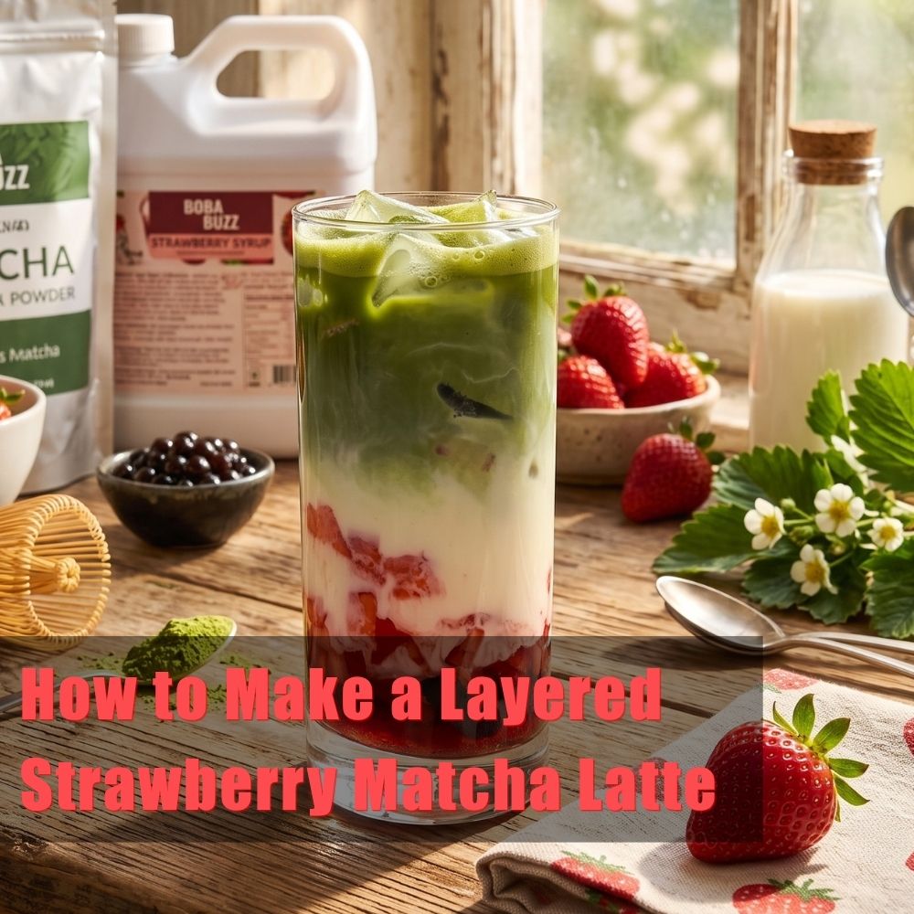 How to Make a Layered Strawberry Matcha Latte: The Social Media Sensation