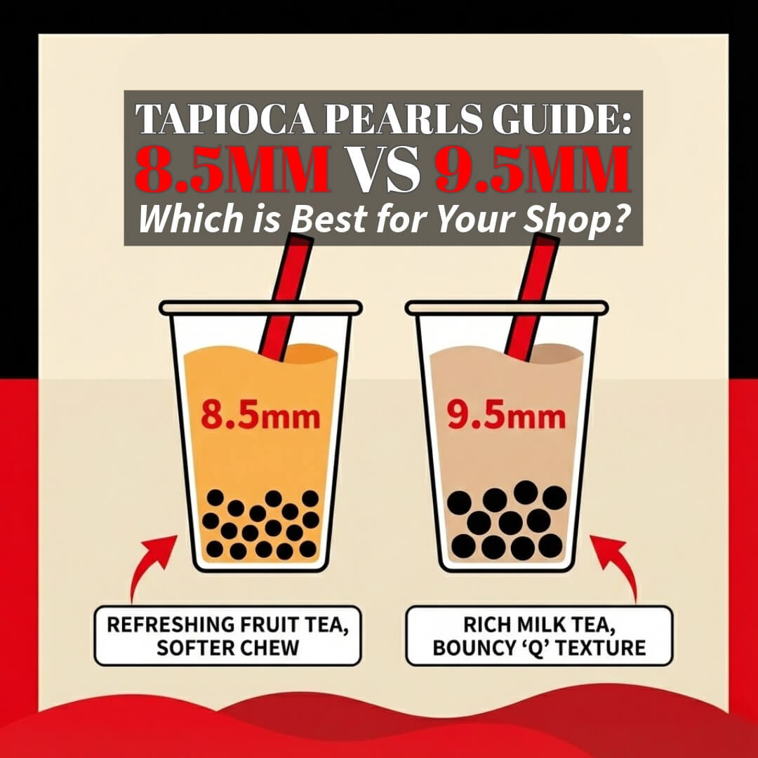 Tapioca Pearls Guide: 8.5mm vs 9.5mm – Which is Best for Your Shop?