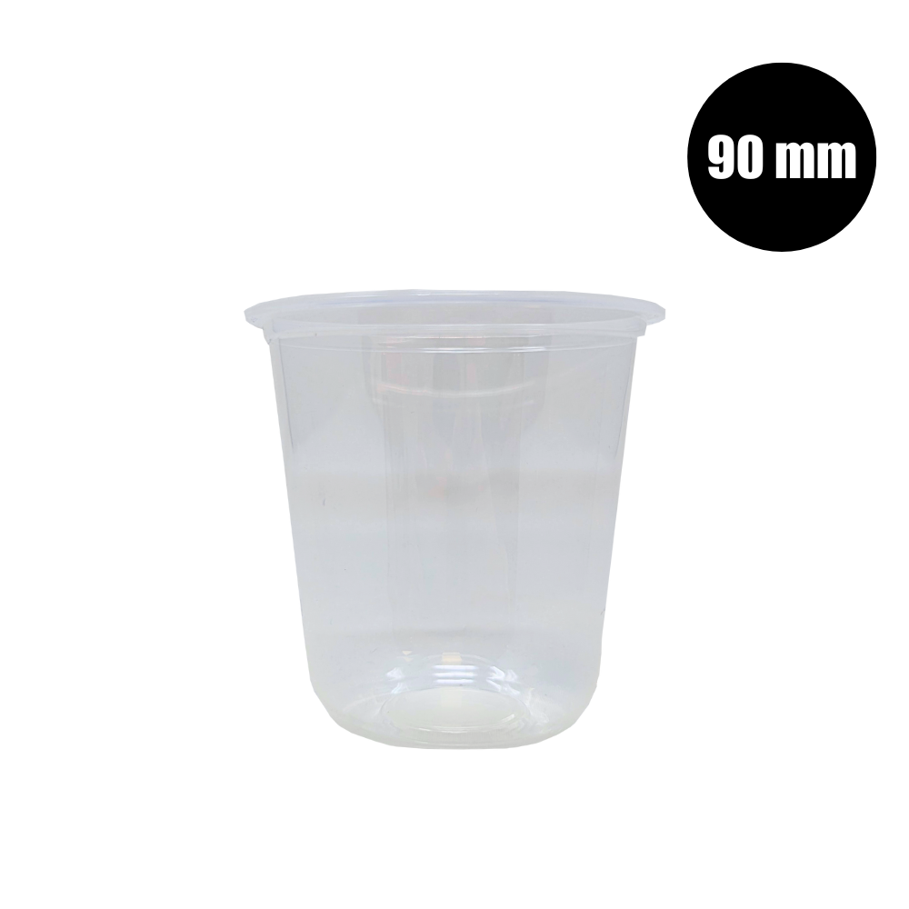 Plastic Cups - U-shaped 360ml (90mm/PP) - Bobabuzz