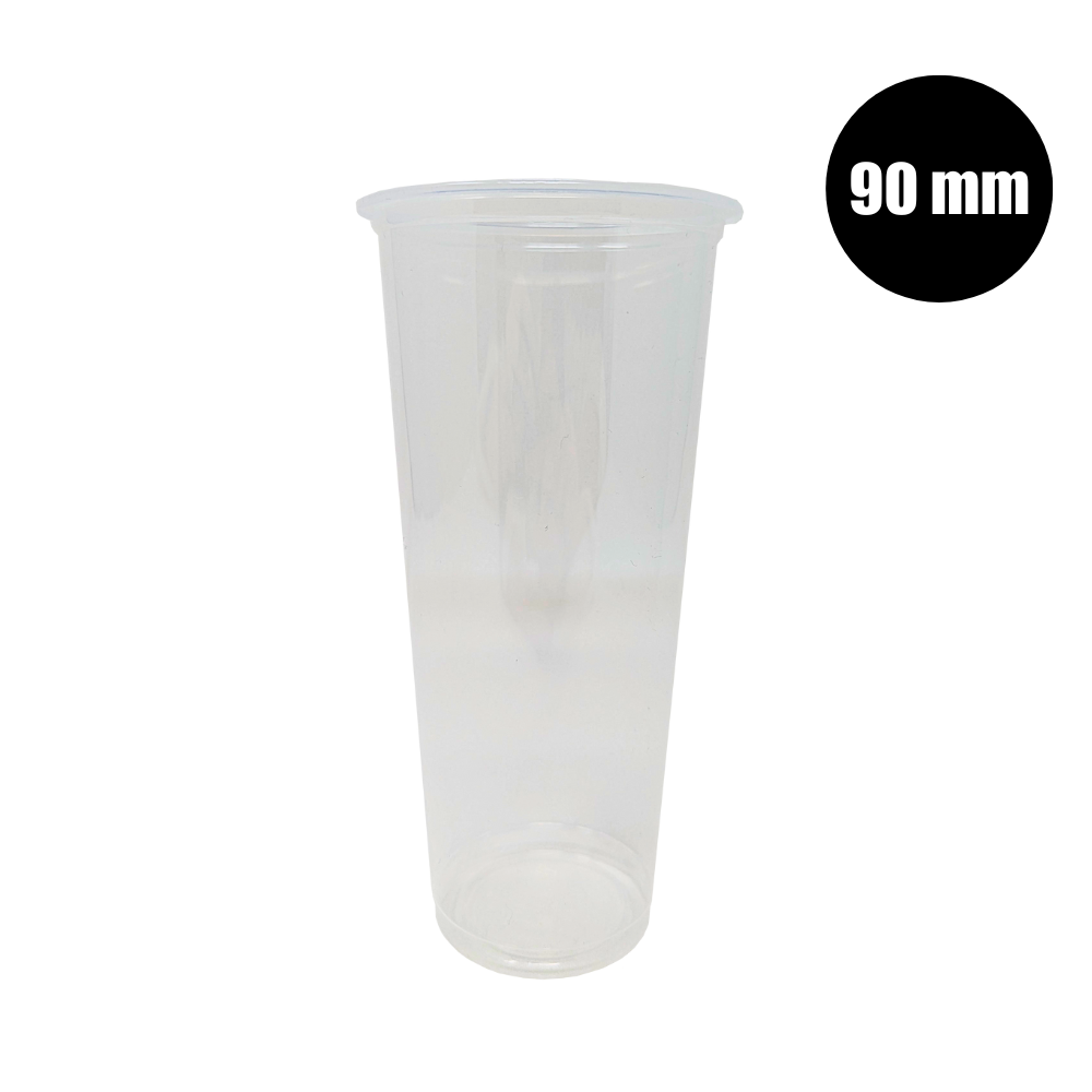 Plastic Cups - Flat 700ml (90mm/PP) - Bobabuzz