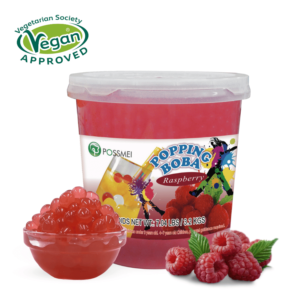 What Is Raspberry Boba Popping Boba - Raspberry Flavoured - Bobabuzz