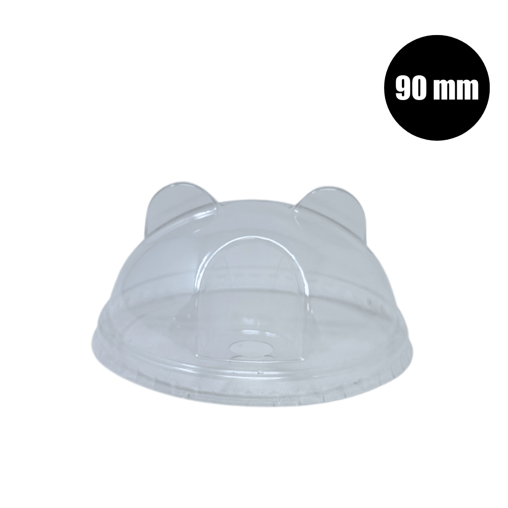 Plastic Lid - Panda (90mm/PET)