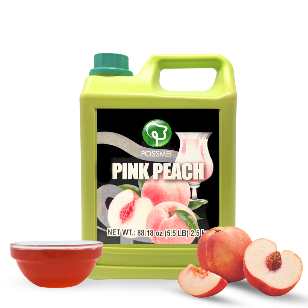 Pink Peach Flavoured Syrup (No Artificial Sweeteners)