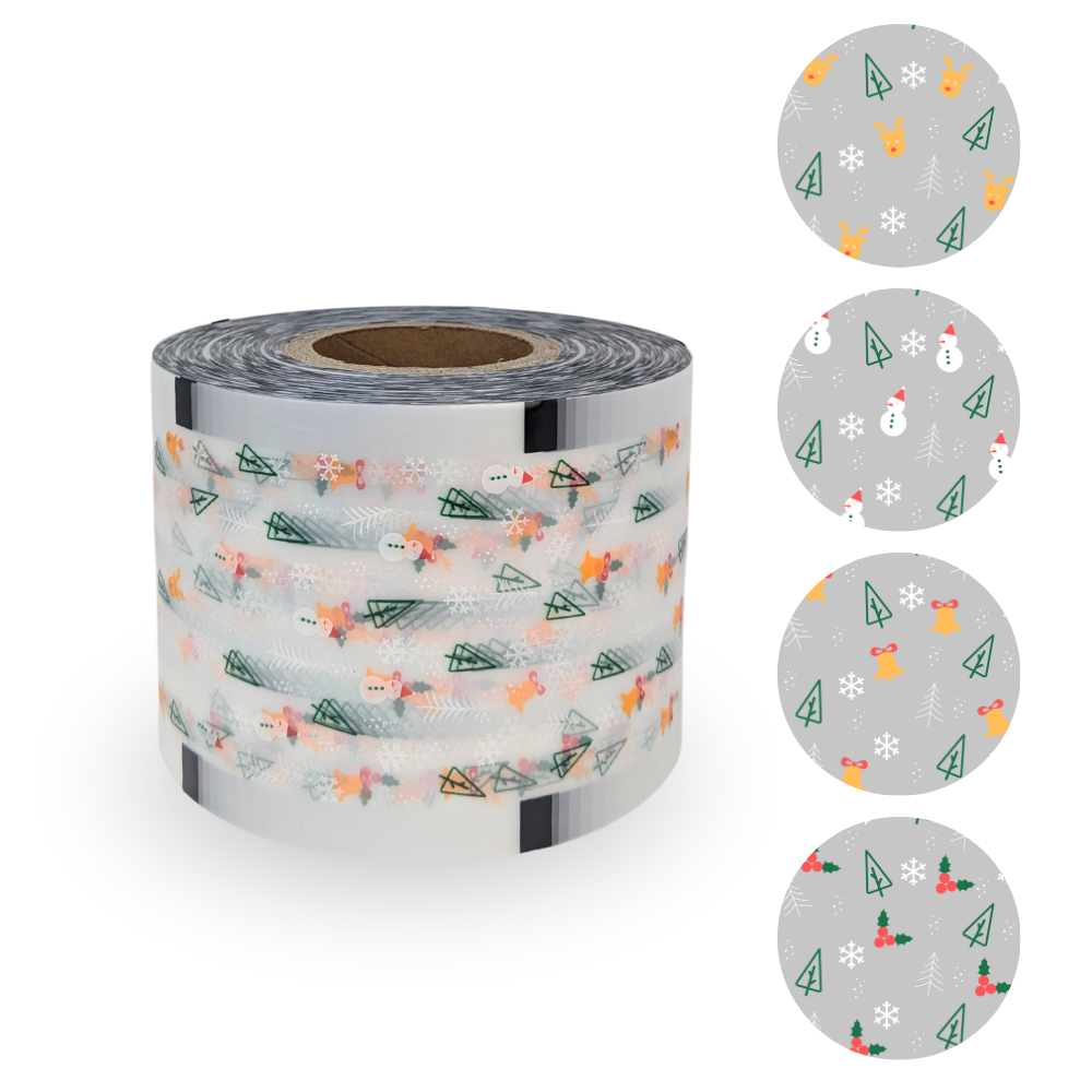 Pattern PP Matt Sealing Film [2,700 cups] - Christmas Patterns - Bobabuzz