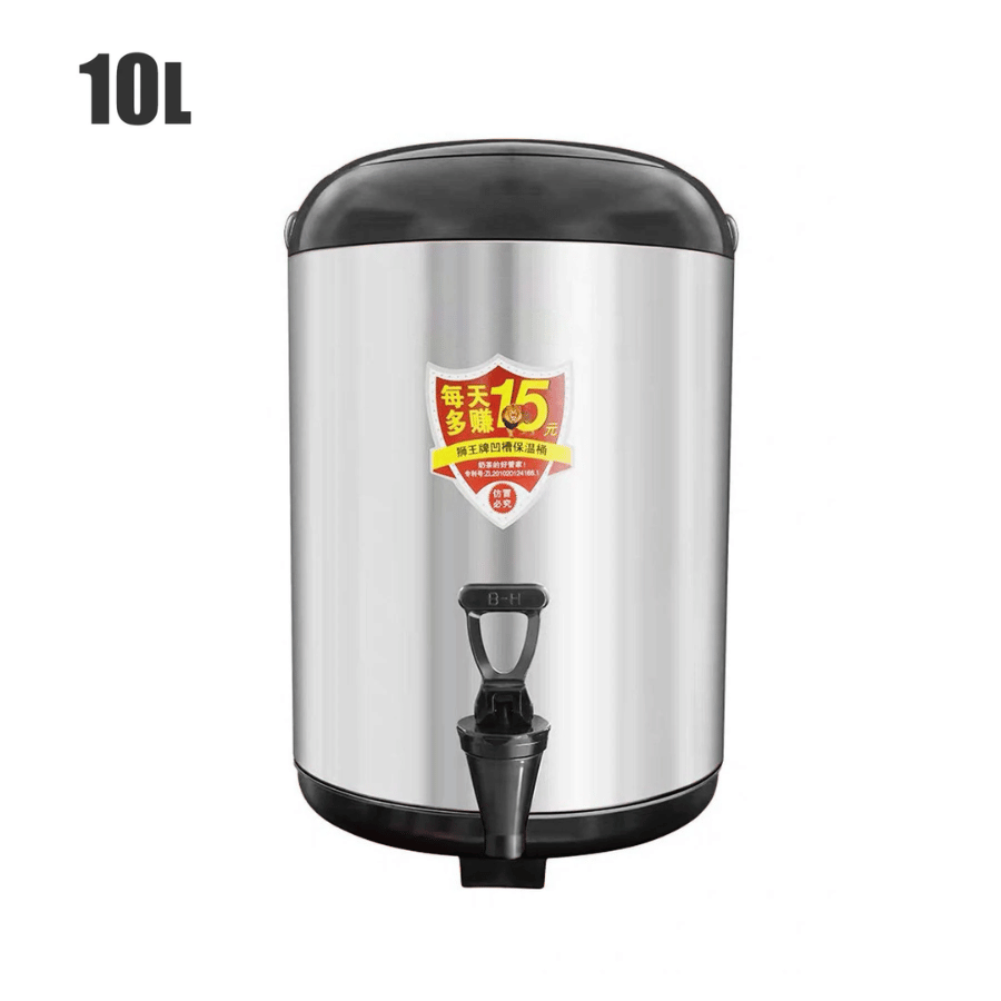 Insulated Tea Container (10L) - Black - Bobabuzz