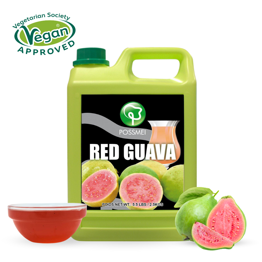 Red Guava Flavoured Syrup (No Artificial Sweeteners) - Bobabuzz