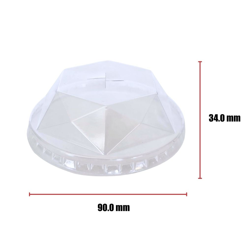 90mm Diamond Shape PET Plastic Lids