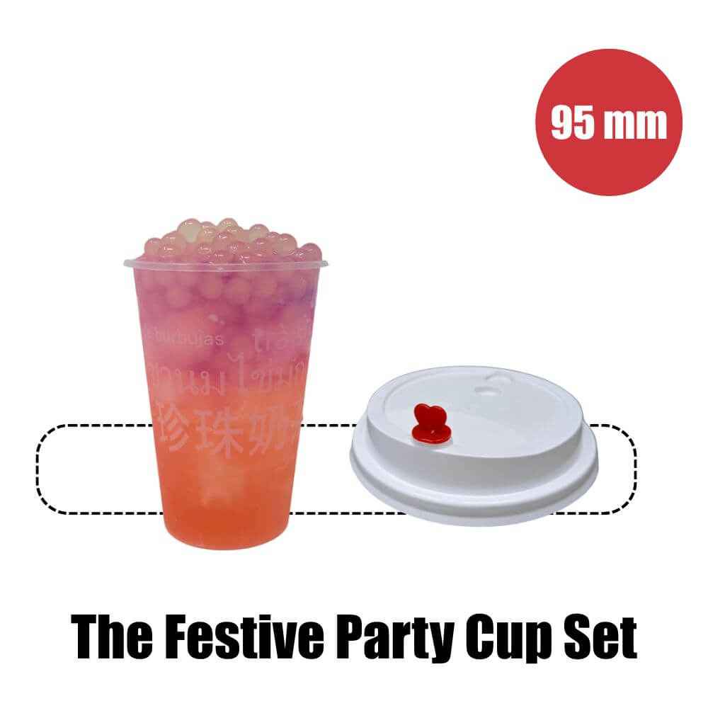 The Festive Party Cup Set (250 Cups &amp; 250 Lids)