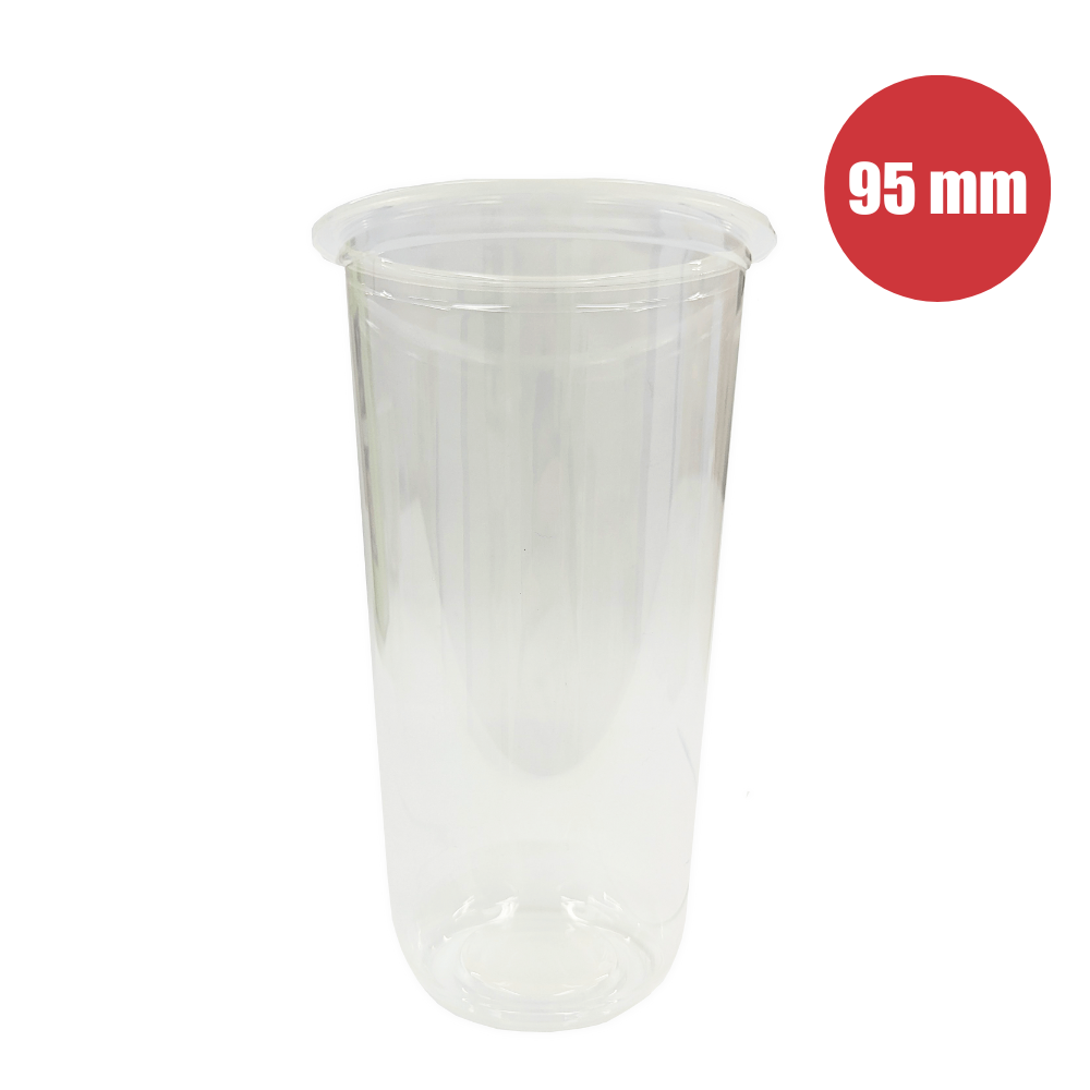 Plastic Cups - U-shaped 700ml (95mm/PP) - Bobabuzz