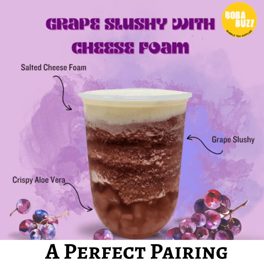 Grape Slushy with Cheese Foam - Bobabuzz